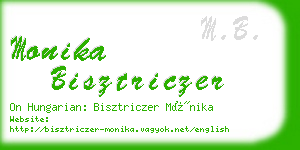 monika bisztriczer business card